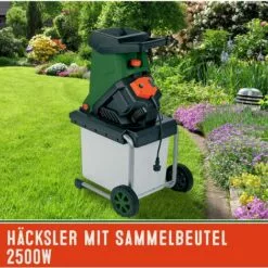 Gardebruk Messerhäcksler DBHC001 2500W Elektrisch 40 Mm Aststärke 50L Auffangbox Gartenhäcksler Häcksler Schredder Holz -Häcksler Verkäufe 18474450 3