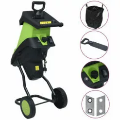 ASUPERMALL Elektrischer Gartenhacksler Mit 2 Ersatzklingen 2400 W