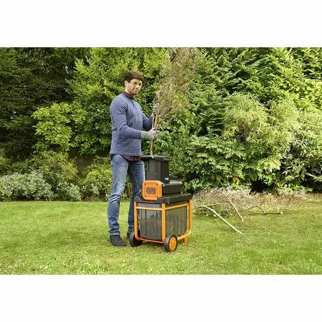 BLACK & DECKER BLACK+DECKER BEGAS5800 Elektro Leise Häcksler Gartenhäcksler 2800W Ø 45 Mm 45L 5 BLACK & DECKER BLACK+DECKER BEGAS5800 Elektro Leise Häcksler Gartenhäcksler 2800W Ø 45 Mm 45L – Bild 3