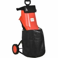 Outsunny Gartenhäcksler 2500 Watt Walzenhäcksler Rot+Schwarz