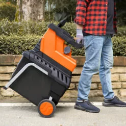 TOPSHAK WS1 Elektrischer Gartenhäcksler 2800W Holzhäcksler 45MM Max. Schnittdurchmesser 55L Pflanzenzweig Häcksler Mit Rädern -Häcksler Verkäufe 42900176 5