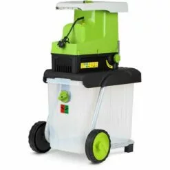 Elektro-Häcksler, Central Park - 'CPE2840' - 2800W - 220V - Leistungsstark - Leise - Einfach Zu Bewegen - 60L Sammelkapazität -grün / Grau / Weiß