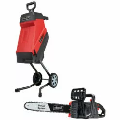 Pack SCHEPPACH Elektro-Häcksler - 2400 W - 2 Fangsäcke - GS55 - ProCut Elektro-Kettensäge - 45,5 Cm - 2700 W - CSE270