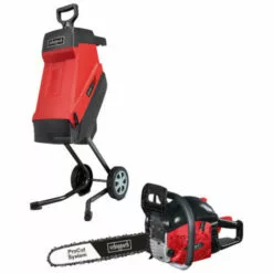 Pack SCHEPPACH Elektro-Häcksler - 2400 W - 2 Auffangbeutel - GS55 - ProCut Benzin-Kettensäge - 46 Cm - 1800 W - CSH46