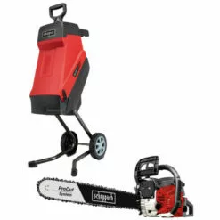 Pack SCHEPPACH Elektro-Häcksler - 2400 W - 2 Fangsäcke - GS55 - ProCut Kettensäge - 40 Cm - 1400 W - CSP41
