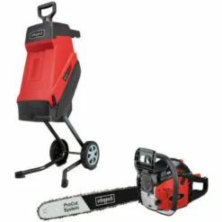 Pack SCHEPPACH Elektro-Häcksler - 2400 W - 2 Auffangbeutel - GS55 - ProCut Kettensäge Mit Verbrennungsmotor - 51 Cm -