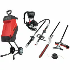 Pack SCHEPPACH Elektro-Häcksler - 2400 W - 2 Auffangbeutel - GS55 - ProCut 4-in-1 Multifunktionswerkzeug Mit Rucksack -