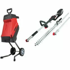 Pack SCHEPPACH Elektro-Häcksler - 2400 W - 2 Auffangbeutel - GS55 - Heckenschere - 41 Cm - 900 W - TPH900