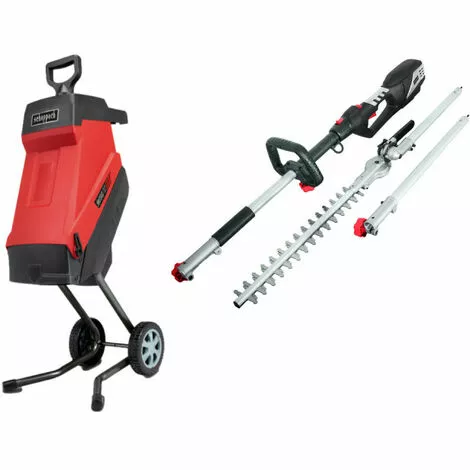 Pack SCHEPPACH Elektro-Häcksler - 2400 W - 2 Auffangbeutel - GS55 - Heckenschere - 41 Cm - 900 W - TPH900 3 Pack SCHEPPACH Elektro-Häcksler - 2400 W - 2 Auffangbeutel - GS55 - Heckenschere - 41 Cm - 900 W - TPH900