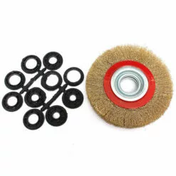 DRILLPRO 6 Zoll 150 Mm Stahlrundbürste Mit Adapterbuchsen Für LAVENTE Schleifbock -Häcksler Verkäufe 56656642 4