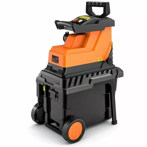 JOORRT Garden Shredder 2500W, Low Noise Electric Garden Shredder, Adjustable Cutting Size, Max.45mm Cutting Capacity, 55L Collection Box, Garden Chippers With Wheels 3 JOORRT Garden Shredder 2500W, Low Noise Electric Garden Shredder, Adjustable Cutting Size, Max.45mm Cutting Capacity, 55L Collection Box, Garden Chippers With Wheels