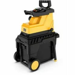 FEMOR Elektrischer Pflanzenhäcksler, 2800 W Pflanzen- Und Ästezerkleinerer, 45 Mm Max. Schnittdurchmesser, 55 L, Sehr Leise, Mit Rädern